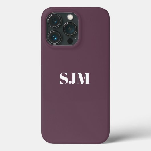 Minimalistisches benutzerdefiniertes Monogramm-Nam Case-Mate iPhone Hülle (Rückseite)