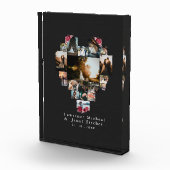 Minimalistisches, benutzerdefiniertes Rosa 18 Herz Fotoblock (Rechts)