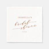 Minimalistisches benutzerdefiniertes Rust-Text-Boh Serviette (Vorderseite)