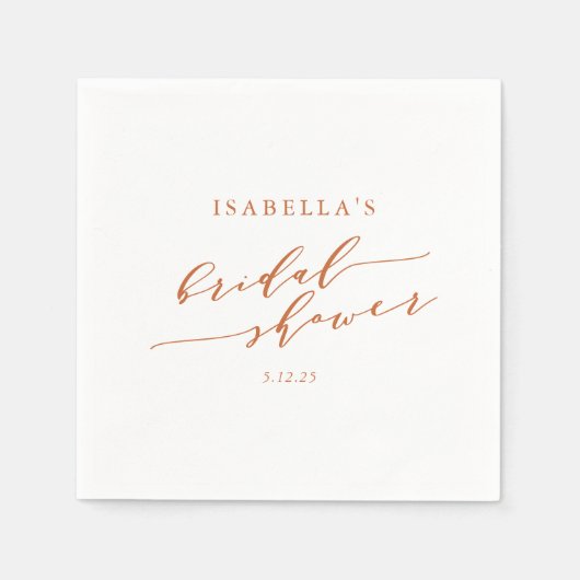 Minimalistisches benutzerdefiniertes Rust-Text-Boh Serviette (Vorderseite)