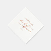 Minimalistisches benutzerdefiniertes Rust-Text-Boh Serviette (Ecke)