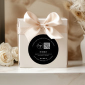 Minimalistisches benutzerdefiniertes Schwarz Danke Runder Aufkleber