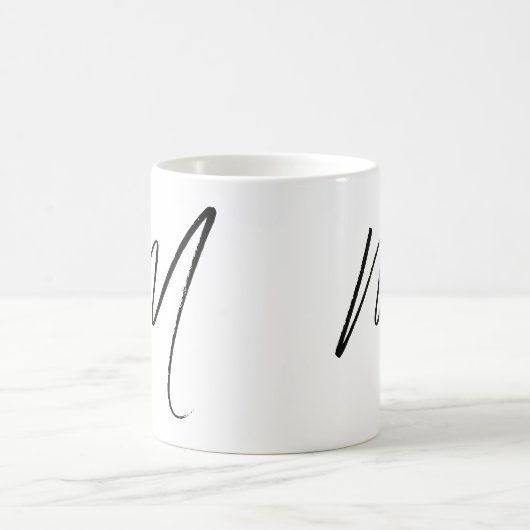 Minimalistisches benutzerdefiniertes Skriptmonogra Kaffeetasse (Mittel)