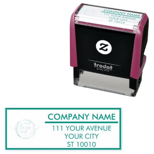 Minimalistisches, benutzerdefiniertes Unternehmen Permastempel (Beispiel)