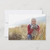 Minimalistisches Bereavement-Beerdigung-Foto Dankeskarte (Rückseite)