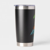 Minimalistisches Berg-Parachute-Logo Thermobecher (Rechts)