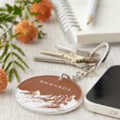 Minimalistisches Berg Rustikales Wandererlebnis Si Schlüsselanhänger (Vorderseite rechts)