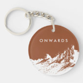 Minimalistisches Berg Rustikales Wandererlebnis Si Schlüsselanhänger (Vorderseite)