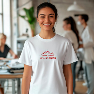 Minimalistisches Berg-Shirt mit einfachem Liniende Tri-Blend Shirt