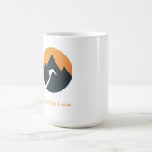 Minimalistisches Berg-Sonnenuntergangs-Design Kaffeetasse (Mittel)