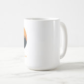Minimalistisches Berg-Sonnenuntergangs-Design Kaffeetasse (VorderseiteRechts)