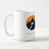 Minimalistisches Berg-Sonnenuntergangs-Design Kaffeetasse (Links)