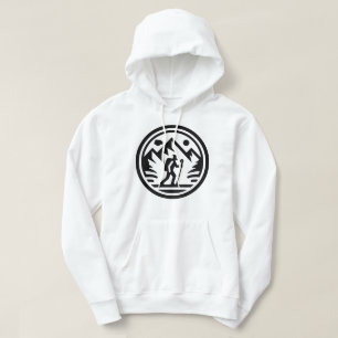 Minimalistisches Bergwandern Trekking Abenteuer Hoodie