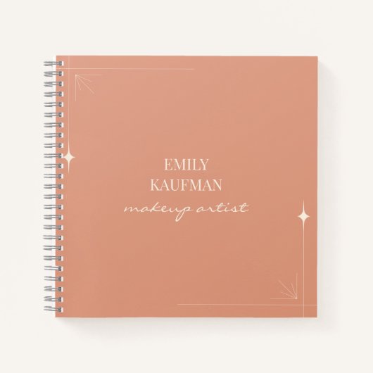 Minimalistisches Beruflich Makeup Artist Business Notizblock (Vorderseite)