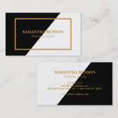 Minimalistisches Beruflich Schwarz und Weiß Treuekarte (Vorne/Hinten)