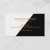 Minimalistisches Beruflich Schwarz und Weiß Treuekarte (Rückseite)