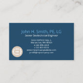 Minimalistisches, Berufliches 2-Tone-Navy-Blau Visitenkarte (Vorderseite)