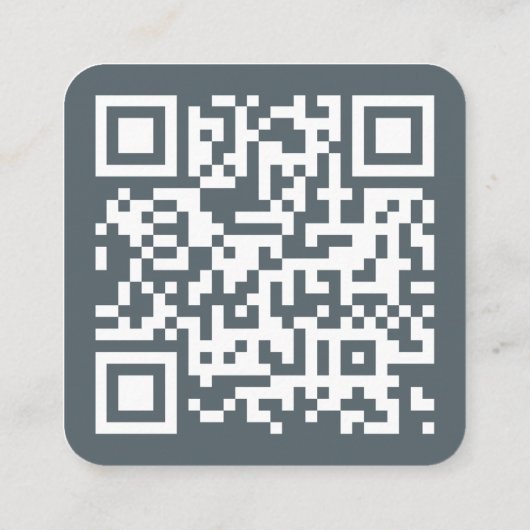 Minimalistisches Berufliches Branding Qr Code Mari Quadratische Visitenkarte (Rückseite)