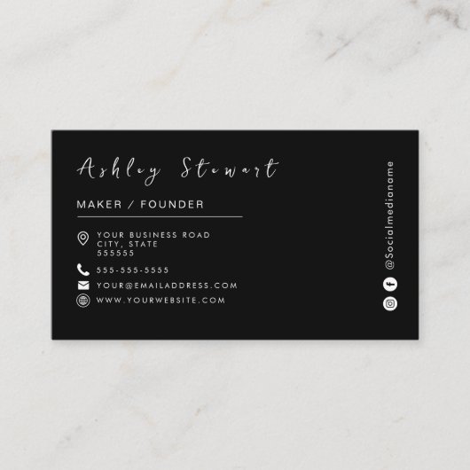 Minimalistisches Berufliches Branding Visitenkarte (Vorderseite)