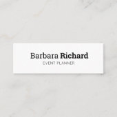 Minimalistisches Berufliches Consulting Networking Mini Visitenkarte (Vorderseite)