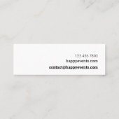 Minimalistisches Berufliches Consulting Networking Mini Visitenkarte (Rückseite)