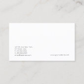 Minimalistisches Berufliches Elegantes Design Visitenkarte (Rückseite)