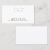 Minimalistisches Berufliches Elegantes Einfaches S Visitenkarte (Vorne/Hinten)