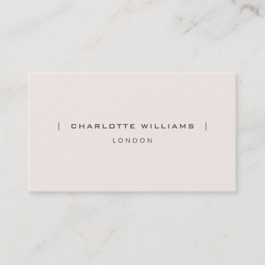 Minimalistisches Berufliches Elegantes Feminine Ro Visitenkarte (Vorderseite)