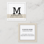 Minimalistisches Berufliches Elegantes Knochen Quadratische Visitenkarte (Vorne/Hinten)