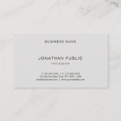 Minimalistisches Berufliches Elegantes Smart Schli Visitenkarte (Rückseite)