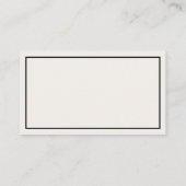 Minimalistisches Berufliches Firmenlogo Elfenbein Visitenkarte (Rückseite)