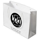 Minimalistisches Berufliches Firmenlogo Große Geschenktüte (Rückseite Schrägansicht)