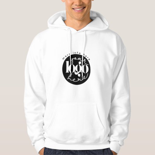 Minimalistisches Berufliches Firmenlogo Hoodie (Vorderseite)
