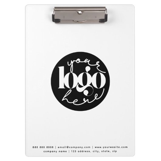 Minimalistisches Berufliches Firmenlogo Klemmbrett (Vorderseite)