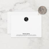 Minimalistisches Berufliches Firmenlogo Mitteilungskarte (Vorderseite/Rückseite Beispiel)