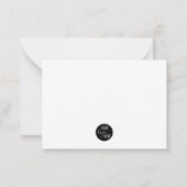 Minimalistisches Berufliches Firmenlogo Mitteilungskarte (Rückseite)