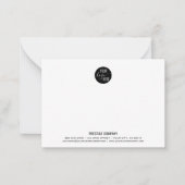Minimalistisches Berufliches Firmenlogo Mitteilungskarte (Vorderseite)