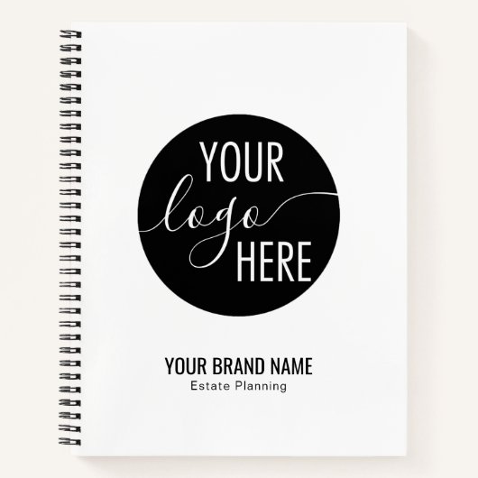 Minimalistisches Berufliches Firmenlogo Notizblock (Vorderseite)