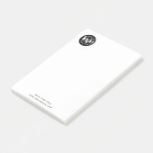 Minimalistisches Berufliches Firmenlogo Post-it Klebezettel (angewinkelt)