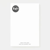 Minimalistisches Berufliches Firmenlogo Post-it Klebezettel (Vorderseite)