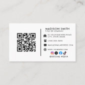 Minimalistisches Berufliches Firmenlogo QR-Code Visitenkarte (Vorderseite)