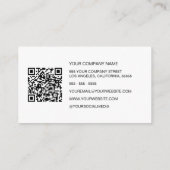 Minimalistisches Berufliches Firmenlogo QR Visitenkarte (Rückseite)