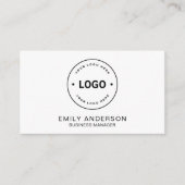 Minimalistisches Berufliches Firmenlogo QR Visitenkarte (Vorderseite)