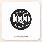 Minimalistisches Berufliches Firmenlogo Rechteckiger Pappuntersetzer (Vorderseite)