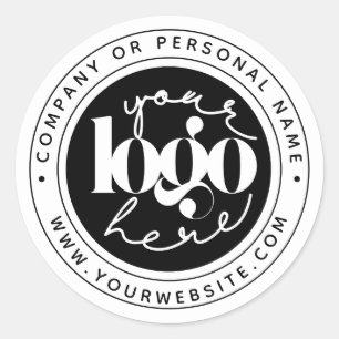 Minimalistisches Berufliches Firmenlogo Runder Aufkleber