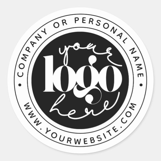 Minimalistisches Berufliches Firmenlogo Runder Aufkleber (Vorderseite)