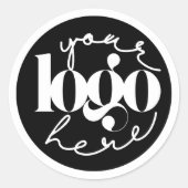 Minimalistisches Berufliches Firmenlogo Runder Aufkleber (Vorderseite)