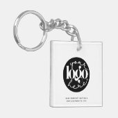 Minimalistisches Berufliches Firmenlogo Schlüsselanhänger (Vorderseite links)