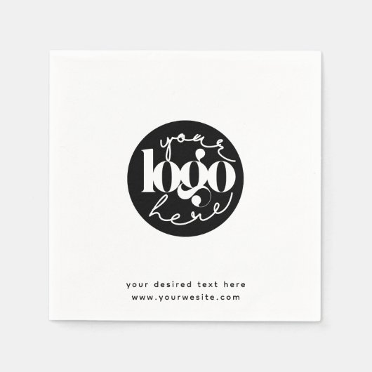 Minimalistisches Berufliches Firmenlogo Serviette (Vorderseite)
