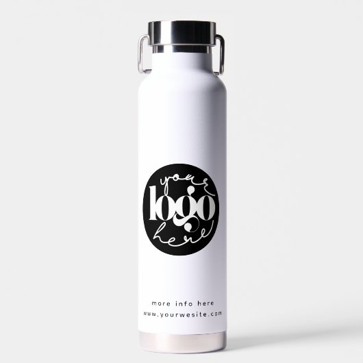 Minimalistisches Berufliches Firmenlogo Trinkflasche (Vorne)